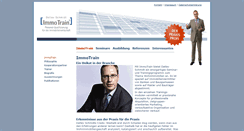 Desktop Screenshot of immotrain.de
